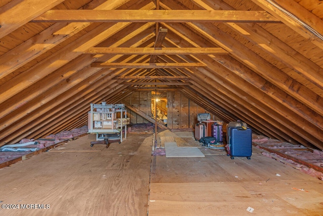 view of attic