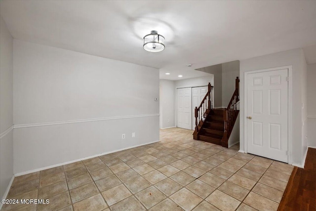 view of tiled spare room