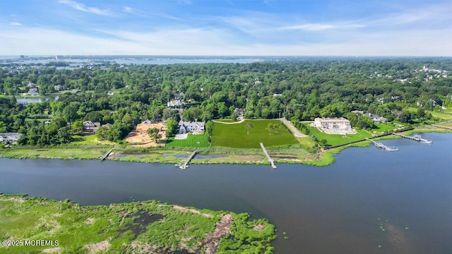 3 Black Point Horseshoe St, Rumson, NJ 07760 - aerial view of property's location with a nearby body of water and a forest
