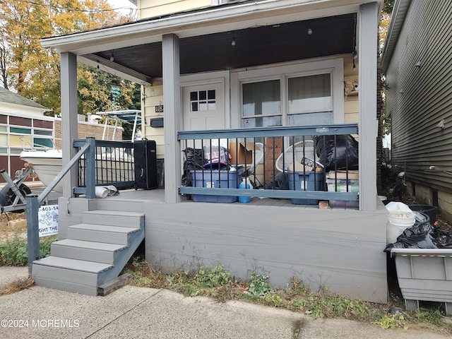 exterior space featuring a porch