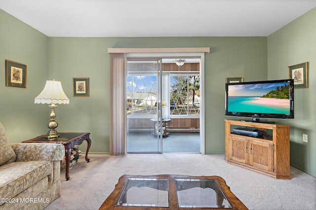 view of carpeted living room