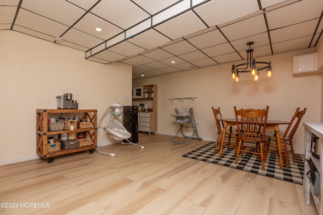 dining area with hardwood / wood-style flooring