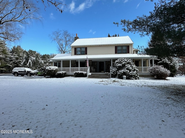 view of front facade featuring a porch