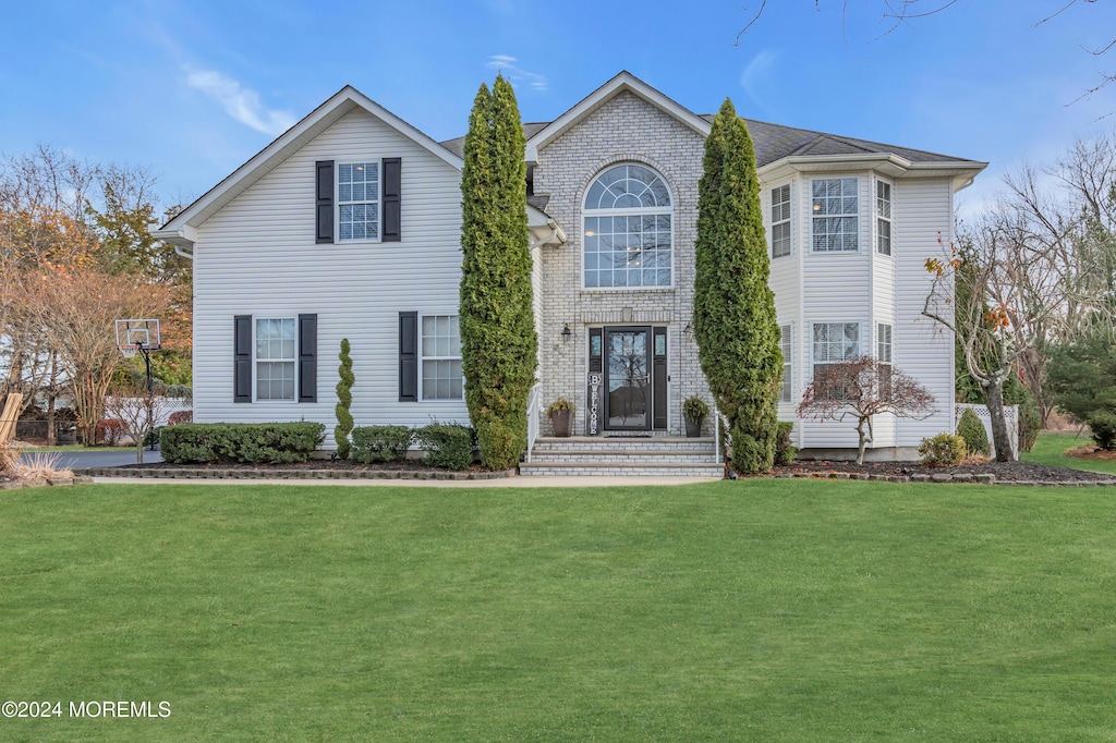 view of property with a front yard