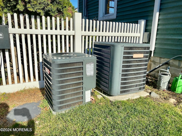 exterior details featuring central AC unit