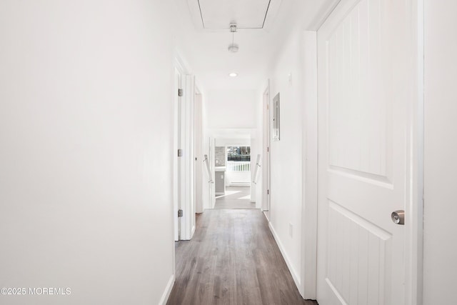 hall featuring hardwood / wood-style flooring