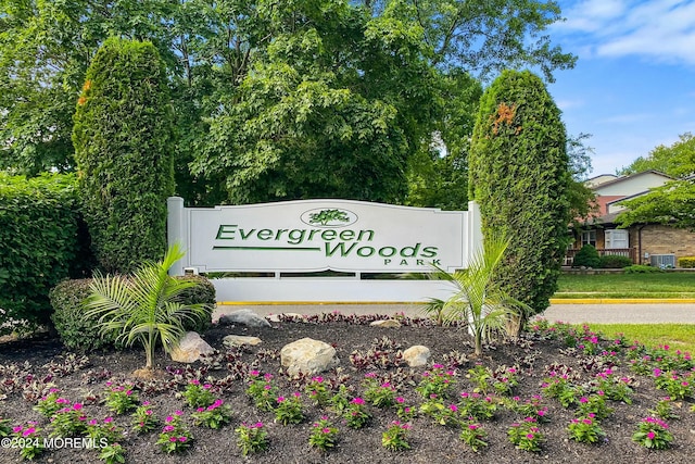 view of community sign