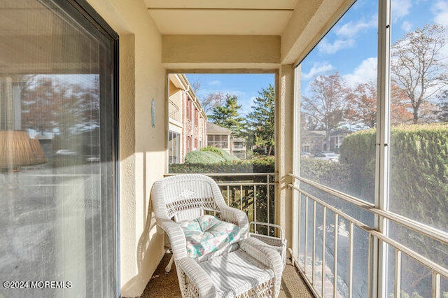 view of sunroom