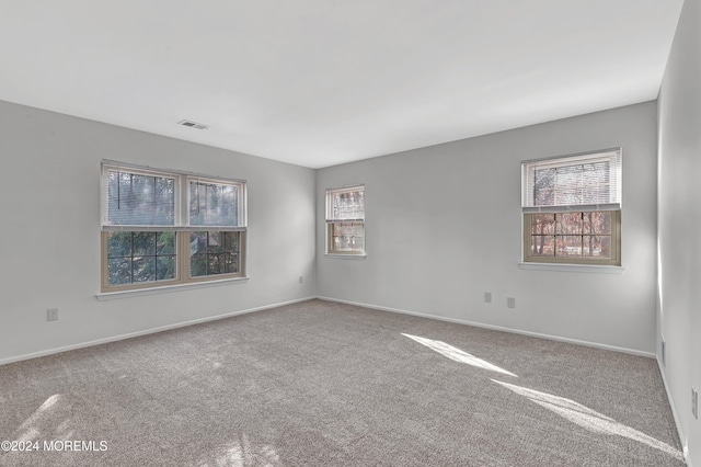 view of carpeted spare room