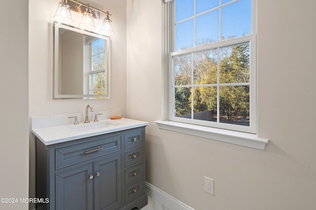 bathroom featuring vanity