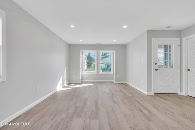 foyer featuring light hardwood / wood-style flooring