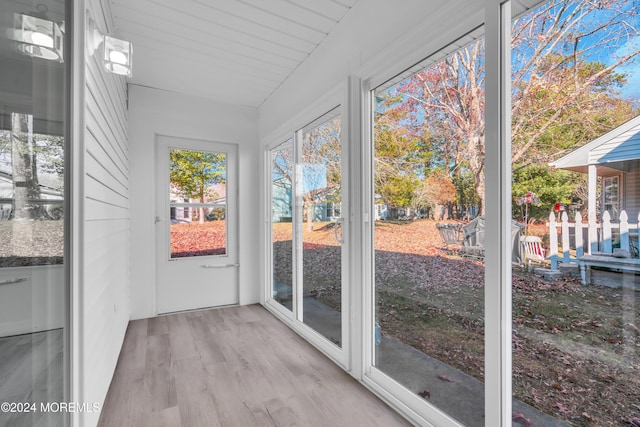 view of sunroom