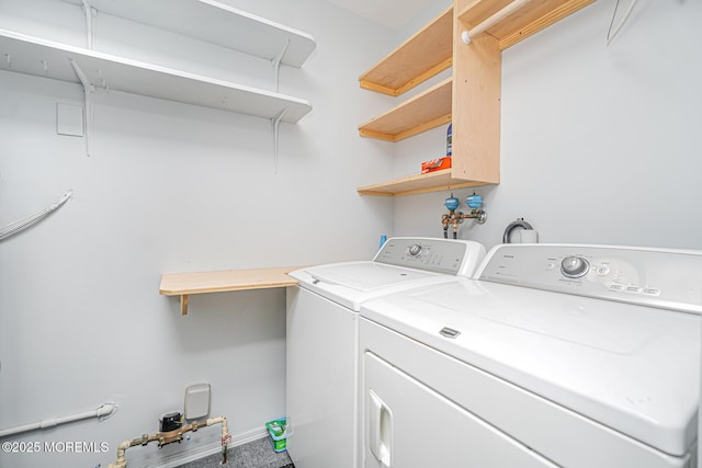 10 Inverell Dr, Toms River, NJ 08757 - laundry room featuring separate washer and dryer and baseboards