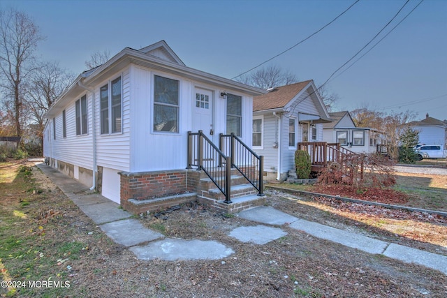 view of bungalow