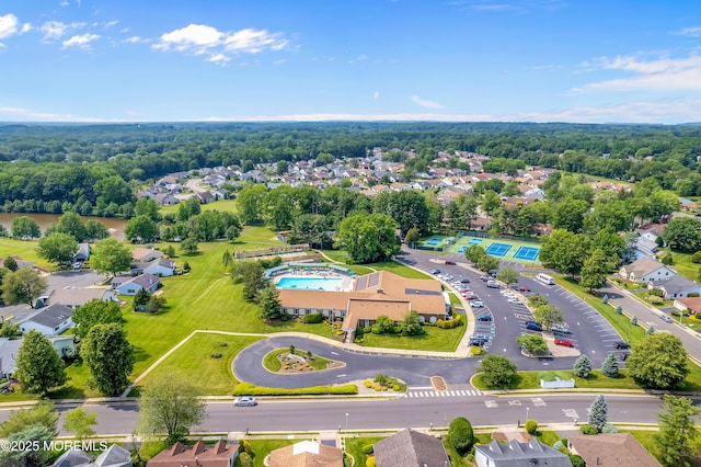 17 Suffolk Way, Marlboro, NJ 07746 - aerial perspective of suburban area with a pool area