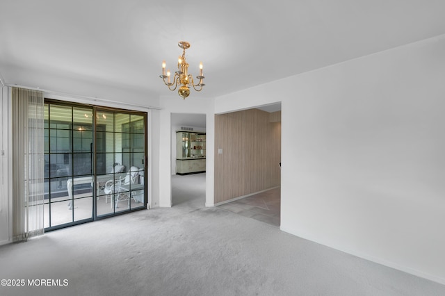 17 Suffolk Way, Marlboro, NJ 07746 - empty room featuring a chandelier and carpet floors