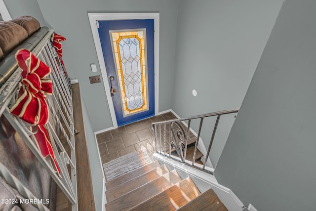 view of tiled foyer