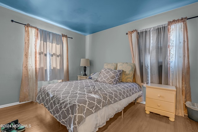 bedroom featuring wood-type flooring