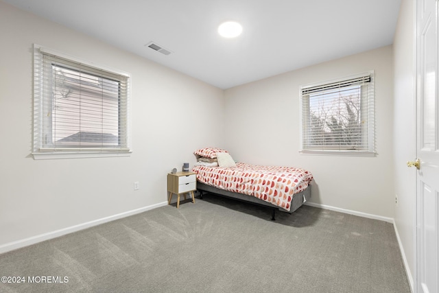 view of carpeted bedroom