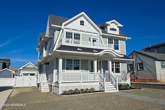 view of front of home with covered porch