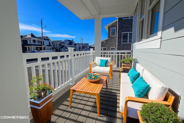 balcony featuring outdoor lounge area