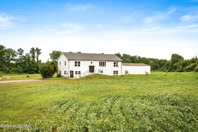 exterior space with a front lawn