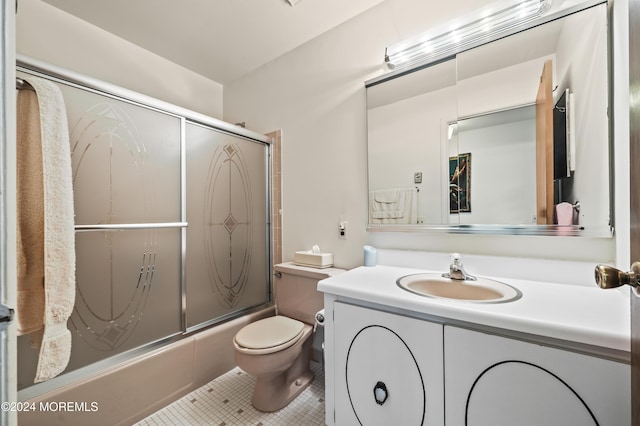 1 Dixon Ct Unit B, Whiting, NJ 08759 - full bathroom featuring bath / shower combo with glass door, vanity, and tile patterned floors