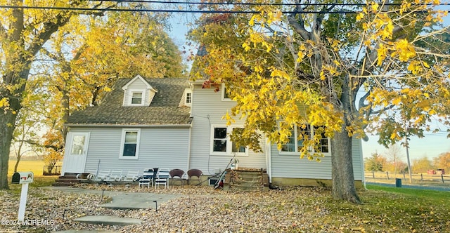 rear view of property with a patio