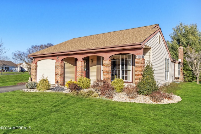 view of home's exterior with a lawn