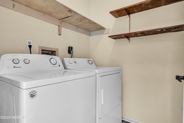 laundry room featuring washer and dryer