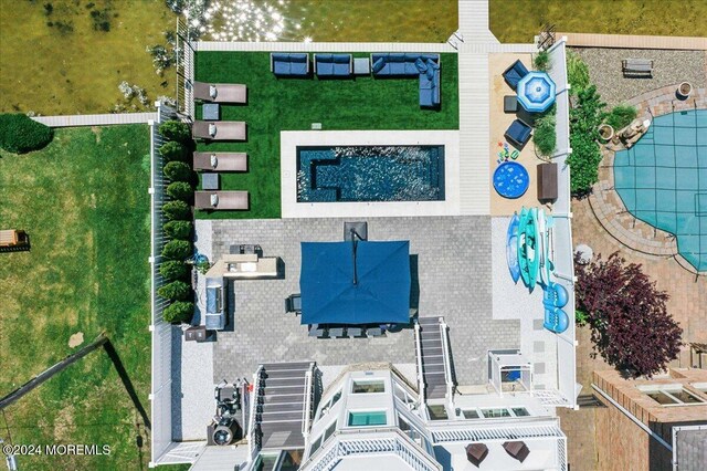 birds eye view of property