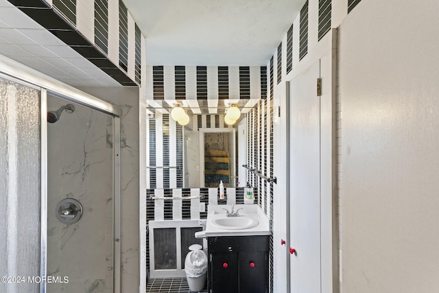 448 Monmouth Pl, Long Branch, NJ 07740 - bathroom with a marble finish shower and vanity