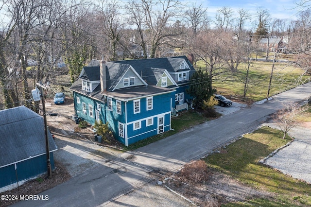 448 Monmouth Pl, Long Branch, NJ 07740 - view of front of property with driveway and a chimney