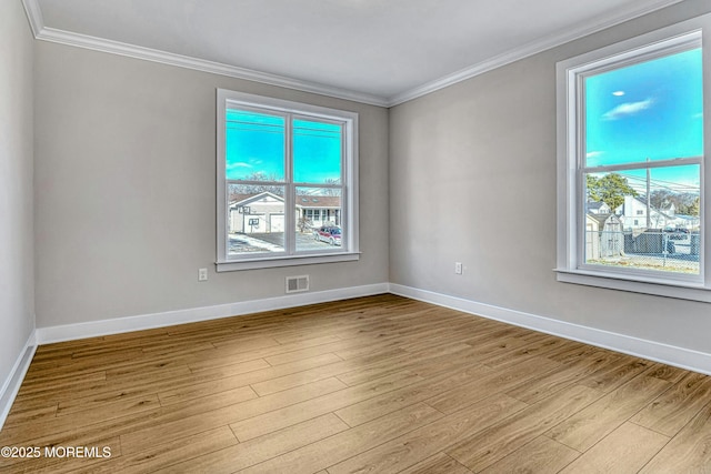1032 3rd Ave, Toms River, NJ 08757 - unfurnished room with healthy amount of natural light, ornamental molding, and light wood-type flooring