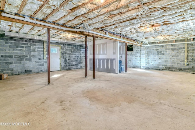 1032 3rd Ave, Toms River, NJ 08757 - unfinished below grade area featuring concrete block wall
