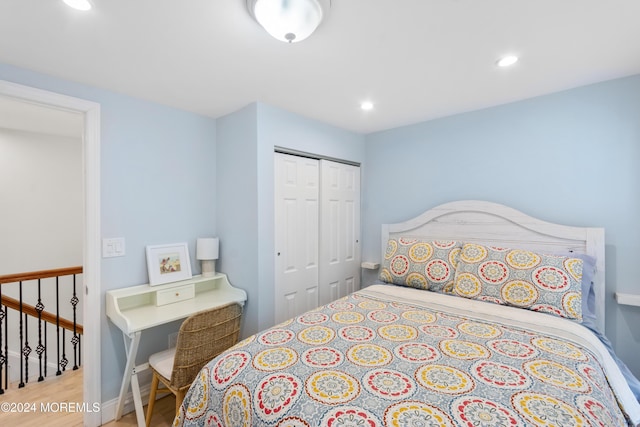 bedroom featuring a closet