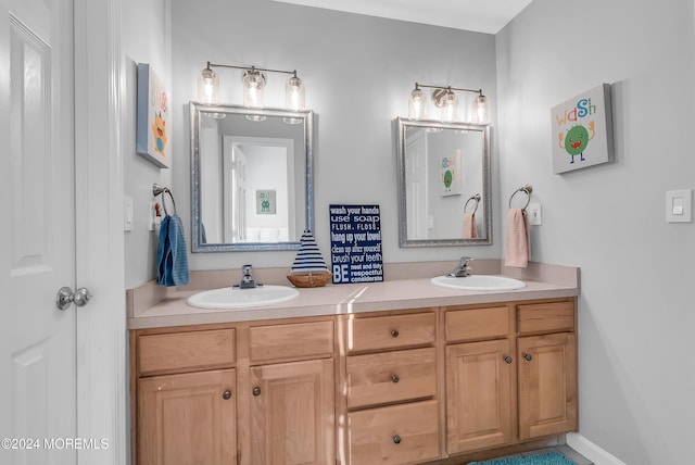 bathroom with vanity