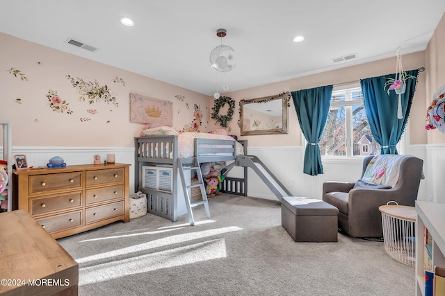 view of carpeted bedroom