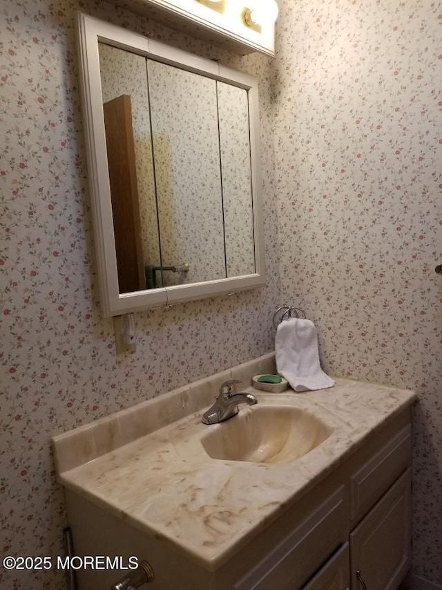 33 Penwood Dr Unit 55, Whiting, NJ 08759 - bathroom featuring wallpapered walls and vanity