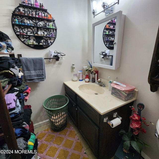 bathroom with vanity