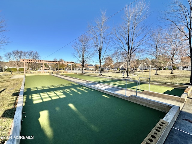 view of home's community with a pergola