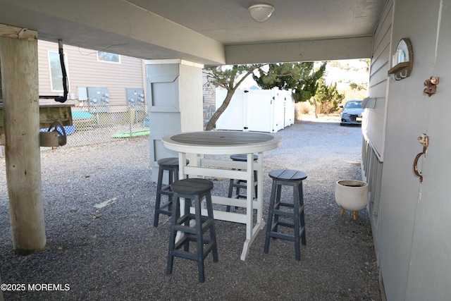 view of patio / terrace with fence