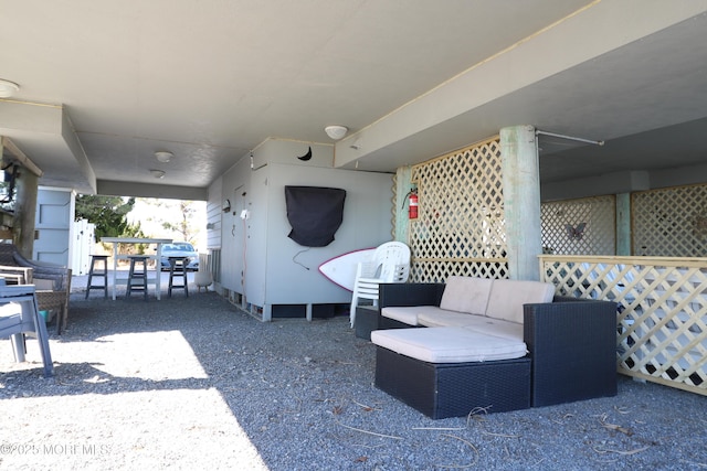 view of patio with an outdoor hangout area