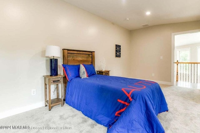 view of carpeted bedroom