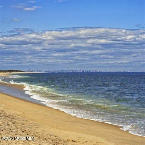 property view of water featuring a view of the beach