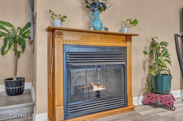 details featuring hardwood / wood-style floors