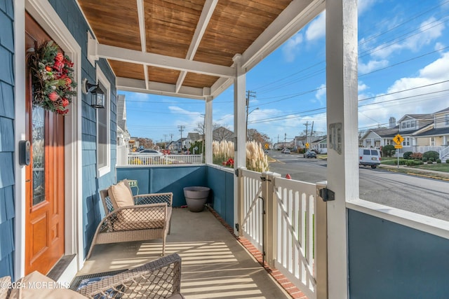 balcony with covered porch