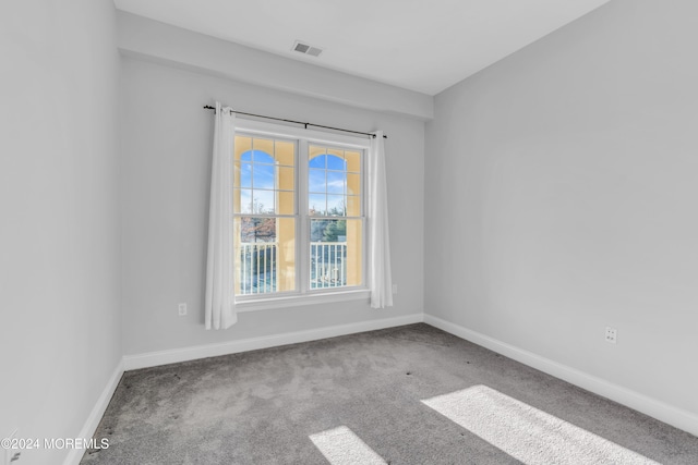 view of carpeted spare room