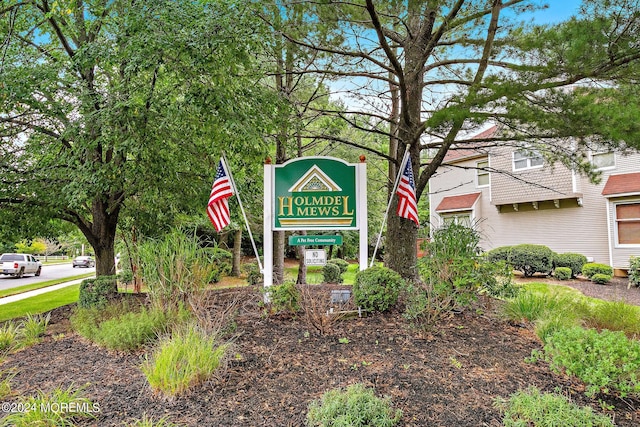 view of community sign