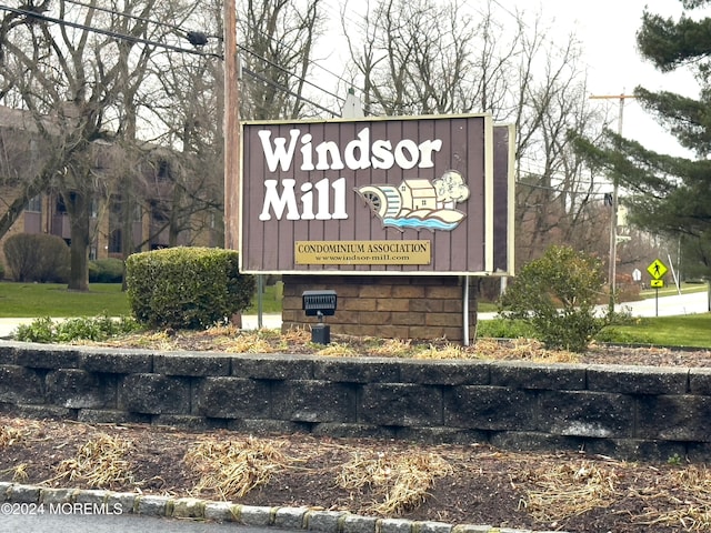 view of community sign